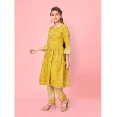 Aarika Yellow Cotton Girls Kurti ( Pack of 1 ) - None