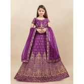 A TO Z CART Silk Lehenga Choli Set For Girls ( Pack of 1 , Purple ) - None