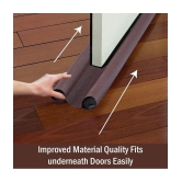 THRIFTKART - 2PC Door Bottom Sealing Strip Guard for Home 39 Inches Door Closers Adjustable Door Draft Air Stoppers Dust and Insects Repellent (Pack of 2, Brown, Max Door Width - 3 cm)