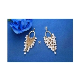 YouBella Gold Plated Crystal Earrings for Girls and Women - White