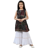 Arshia Fashions Black Rayon Girls Kurta and Sharara Set ( Pack of 1 ) - None