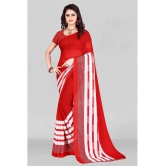 LEELAVATI - Red Georgette Saree With Blouse Piece ( Pack of 1 ) - Red