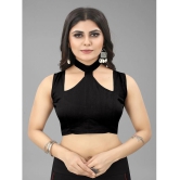 Apnisha Georgette Solid Saree With Blouse Piece - Rama ( Pack of 1 ) - Rama