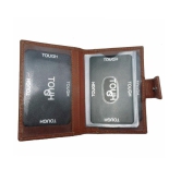 Tough Button Tan Card Holder - Tan