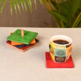 IKrafties Handmade Multicolored Coaster (Set of 6)