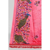 LEELAVATI - Pink Crepe Saree With Blouse Piece ( Pack of 1 ) - Pink