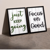 YES YOU CAN, JUST KEEP GOING, FOCUS ON GOOD Motivational Quotes Set of 3-31 X 22 Cm
