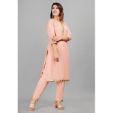 Smien - Pink Straight Rayon Womens Stitched Salwar Suit ( Pack of 1 ) - None