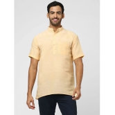 DESHBANDHU DBK - Yellow Cotton Blend Mens Regular Kurta ( Pack of 1 ) - None