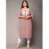 Swasti - Pink Cotton Womens Straight Kurti ( Pack of 1 ) - None