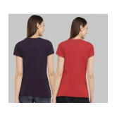 CHOZI - Multi Color Cotton Blend Regular Fit Womens T-Shirt ( Pack of 2 ) - None