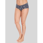 ILRASO - Navy Blue Polyester Printed Women's Briefs ( Pack of 1 ) - None