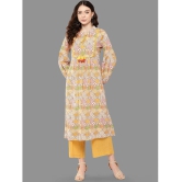 Janasya Cotton Printed A-line Womens Kurti - Multicoloured ( Pack of 1 ) - None