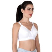 Eves Beauty Womens Non Padded Non Wired Full Coverage Bra-34D / White / Cotton Terylene Blend