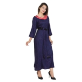 Rangun - Blue Crepe Womens Straight Kurti - M