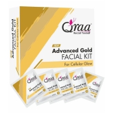 Qraa Gold Facial Kit 1 Time Use Facial Kit For All Skin Type Gold 5 ( Pack of 5 )