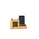 Pine Wood Pen Stand With Card & Mobile Holder