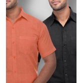 DESHBANDHU DBK - Multicolor Cotton Regular Fit Mens Formal Shirt (Pack of 2) - None