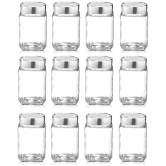 Treo By Milton Cube Storage Glass Jar, Set of 12, 310 ml Each, Transparent | BPA Free | Storage Jar | Kitchen Organizer | Modular | Multipurpose Jar - Transparent