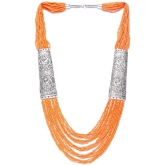 YOUBELLA Orange Alloy Necklace ( Pack of 1 ) - Orange