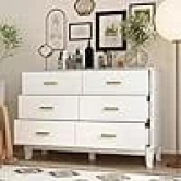 SAHIRAM CHOUDHARY;  6-Drawers Solid MDF Wood Chest of Drawers Sideboard Cabinet for Stylish Living Rooms and Bedrooms. Ideal Home Storage Solution & Decor Accent (Corey, White)