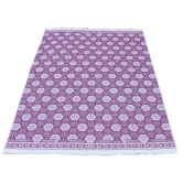 Mandhania Cotton Soft Light Weight Daily Use Single Bed Solapur Blanket (Purple , Single)