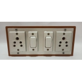 6A 2 Sockets (5 Pin Socket) & 2 Switch Extension Box with 6A Plug & 40m Wire