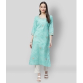 Divena - Green Cotton Womens Straight Kurti - 5XL