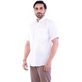 DESHBANDHU DBK Cotton Blend Regular Fit Half Sleeves Mens Formal Shirt - White ( Pack of 1 ) - None