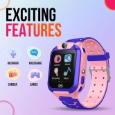 Melbon® 2G Sim Card SmartWatch for Kids, LBS Location Tracking, Voice Message, Cameras, 2G Voice Calling & Message, SOS, Geo-Fencing, Games - Perfect for Child Safety and Entertainment (Pink)