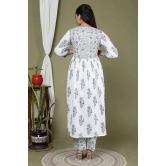 Swasti Cotton Printed Straight Womens Kurti - Grey ( Pack of 1 ) - None