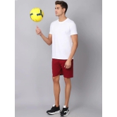 Rodamo  Men Maroon Slim Fit Sports Shorts