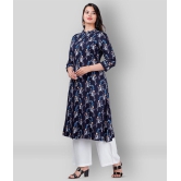 MAUKA - Navy Blue A-line Rayon Womens Stitched Salwar Suit ( Pack of 1 ) - XS