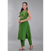 Maquien - Green Straight Rayon Womens Stitched Salwar Suit ( Pack of 1 ) - None