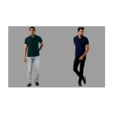 SKYRISE - Multicolor Cotton Blend Slim Fit Men's Polo T Shirt ( Pack of 2 ) - None