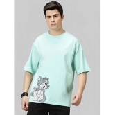 AKTIF Cotton Regular Fit Printed Half Sleeves Mens T-Shirt - Mint Green ( Pack of 1 ) - None