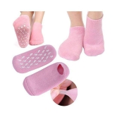 SPA Gel Socks Moisturizing Whitening Exfoliating Treatment Smooth Beauty Reusable Feet Care Silicone Socks(1 Pair) - None