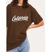 clafoutis Brown Cotton Loose Fit Womens T-Shirt ( Pack of 1 ) - None