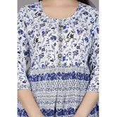 SIPET - Navy Blue Cotton Womens Anarkali Kurti ( Pack of 1 ) - None