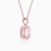 Rose Gold Mystique Romance Pendant With Link Chain