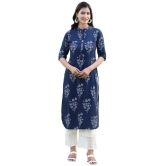 Juniper - Indigo Rayon Womens Straight Kurti ( Pack of 1 ) - None