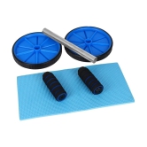 Ab Roller Set with Knee Mat for Gym Workout & Fitness Exercise (Pack of 1) - FREE SIZE