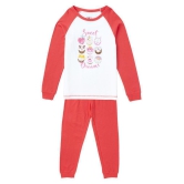 Cub Mcpaws - Red Cotton Girls Night Suit Set ( Pack of 1 ) - None