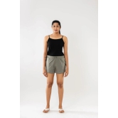 Cement Grey Women Shorts-M