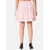 ALL WAYS YOU - Pink Crepe Womens A-Line Skirt ( Pack of 1 ) - None