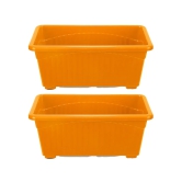 Rectangular Window Planters | Set of 2 Orange