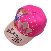 Zacharias Girl's Kids Cotton Cap kc-14-Dark-Pink- (Pack of 1) (1-4 Years) - None