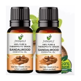 PURE Jangali ORGANICS Sandalwood Essential Oil for Skin, Diffuser, Soap Making 30ML