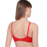 Sona WomenS M1020 Red Non Padded Soft Fabric Everyday T-Shirt Bra-30 / B / Red