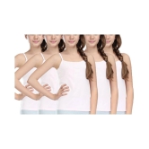 HAP Lovly white Camisole for Girls/inners for girls/spaghetti top/pack of 5 - None